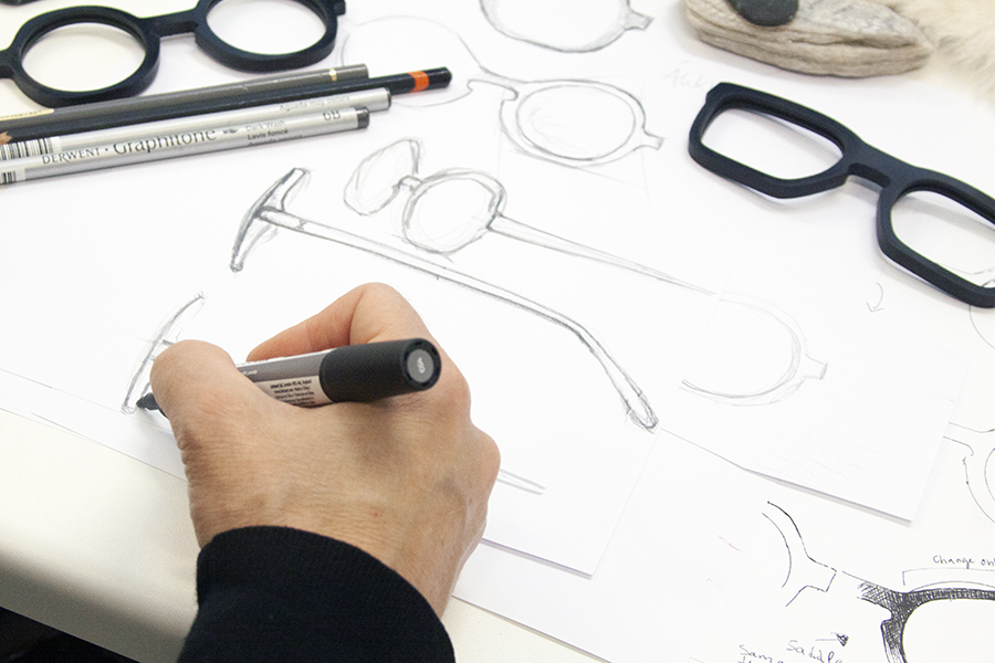 AnnKathrin Lundqvist sketching new designs