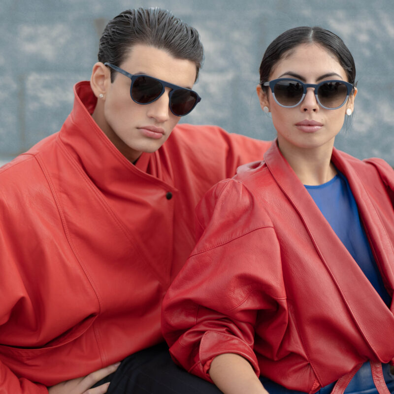 man and woman wearing nordic sunglasses