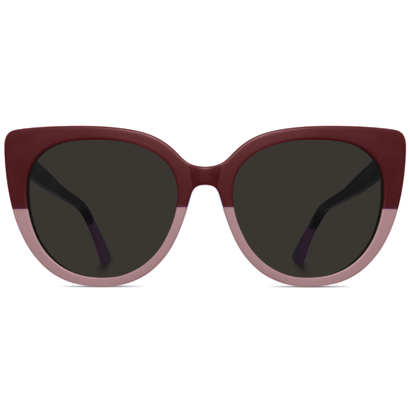 Two toned cat-eyed sunglasses with brown lenses