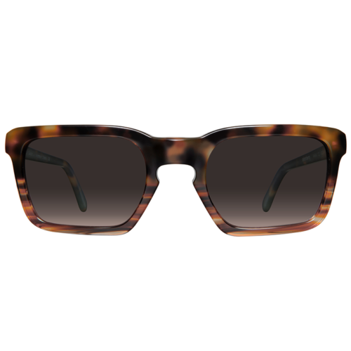 Squared sunglasses with brown gradient lenses
