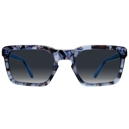 Squared shaped sunglasses with gradient lenses.