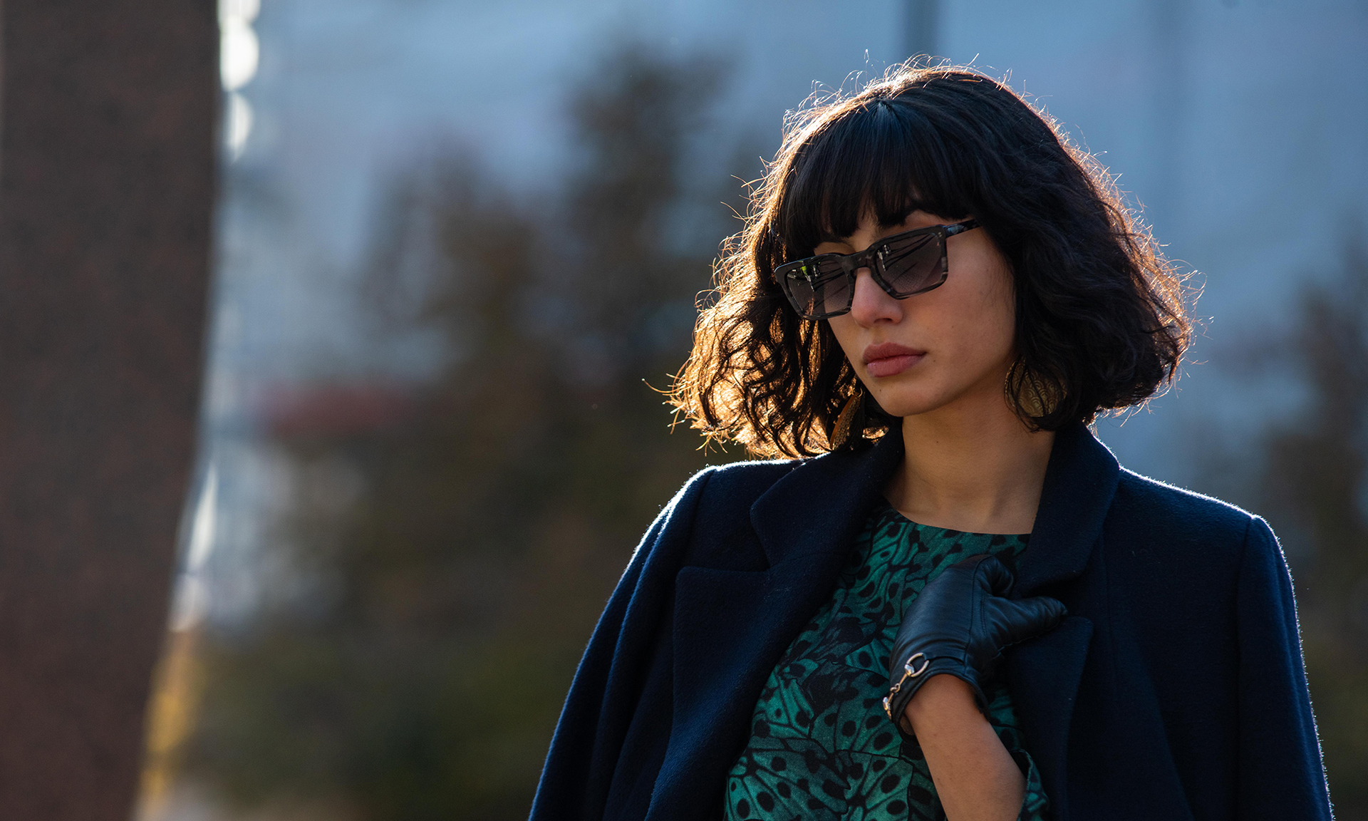 Woman wearing sunglasses