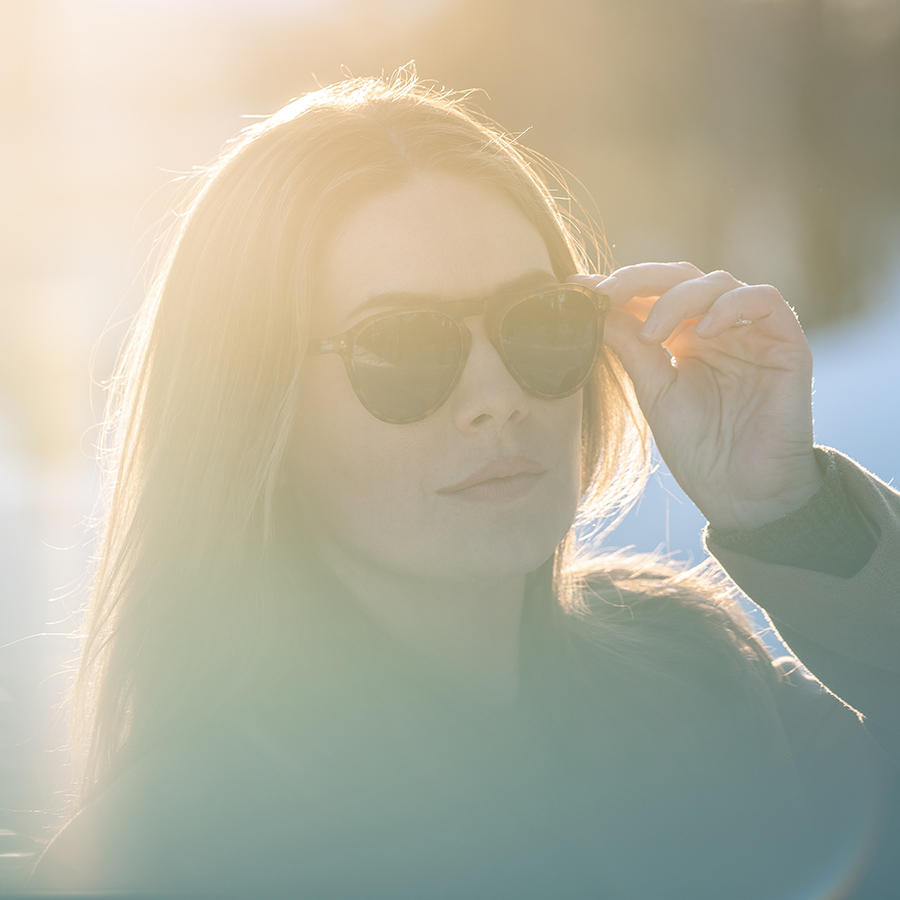 woman wearing Akenberg Kallax sunglasses