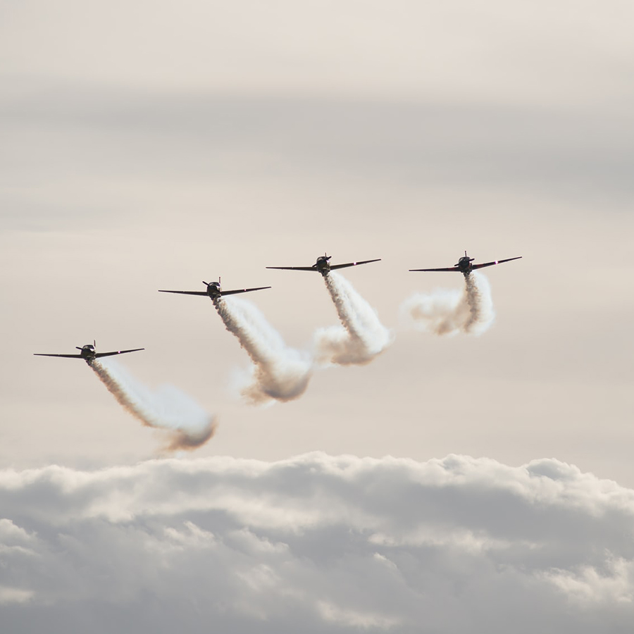 airplanes in the sky, Öland, Sweden, Photographer Anders Nord